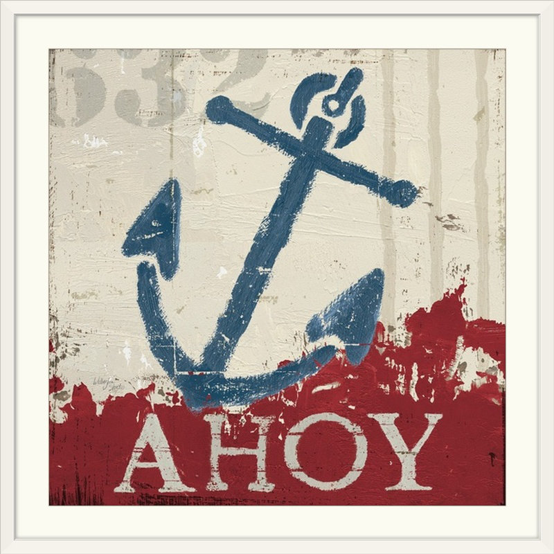 « iv », impression Nautical, H 16 po x l 16 po x P 1,5 po, Toile