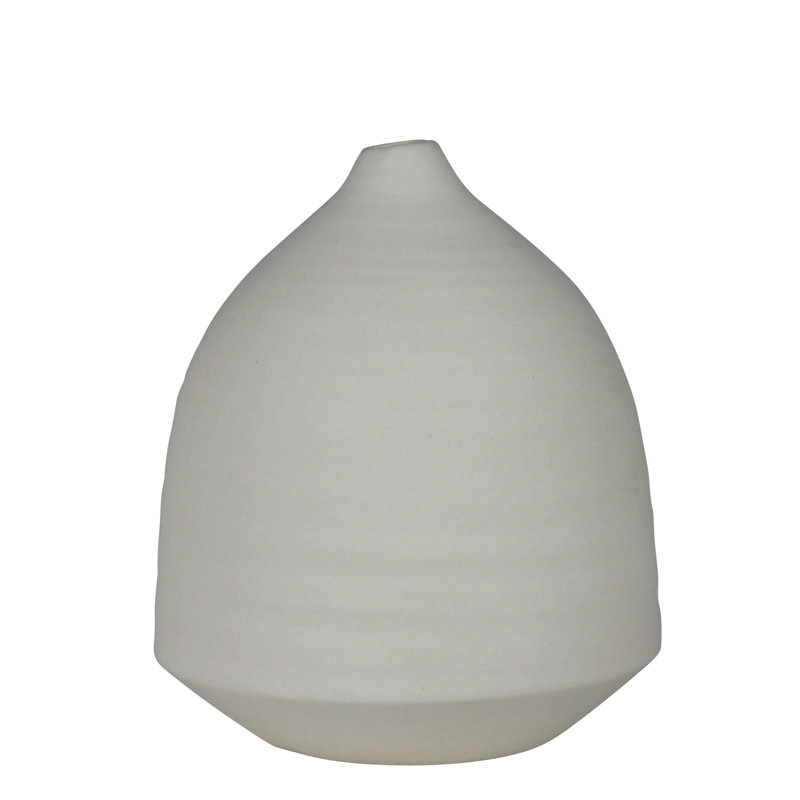 Bisque White Vase, Ceramic - Sm