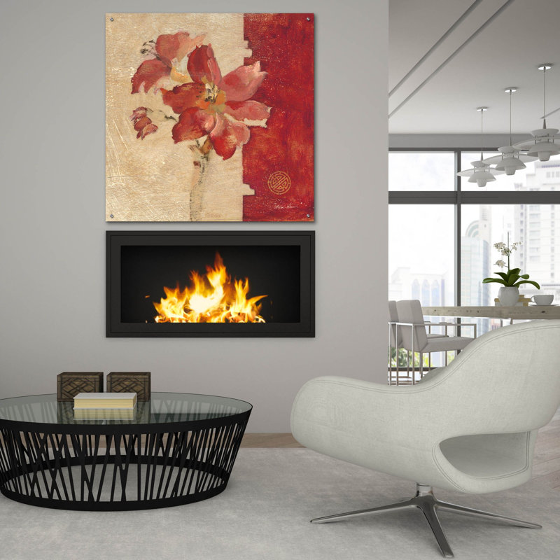 «Chinoiserie 4» par Cheri Blum, art mural en verre acrylique, H 36 po x l 36 po x P 0,2 po