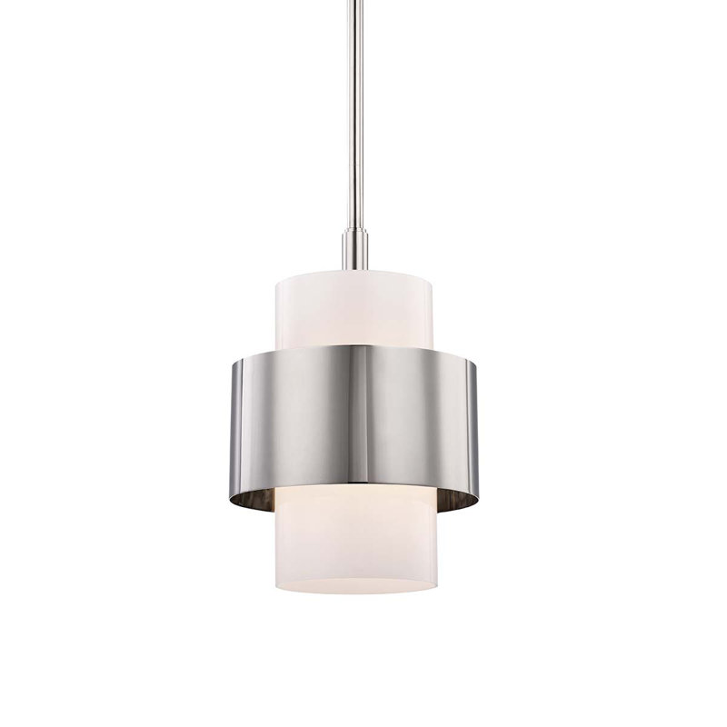 Corinth Pendant Light, 23" H x 11" W x 11" D, Polished Nickel