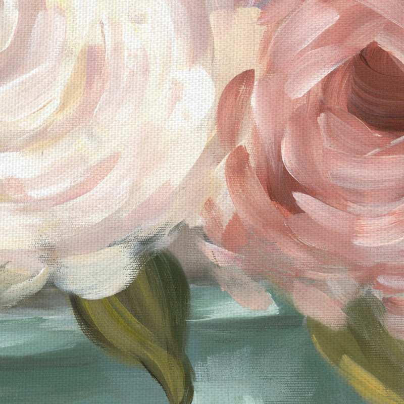 « pastel pivoines », impression sur toile tendue, 1 pièce willow, H 48 po x l 16 po x P 1,5 po