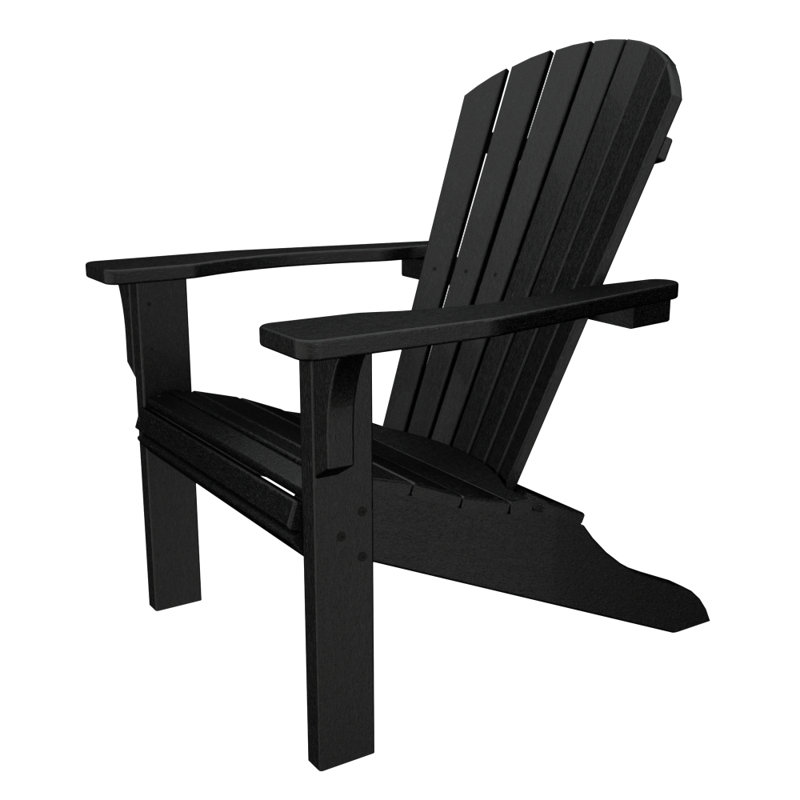 POLYWOOD Seashell Adirondack, Black