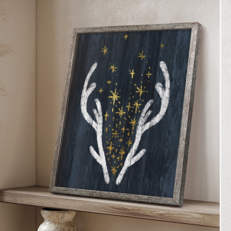 Antlers & Magic Framed Print - Solid Wood, 30" H x 24" W