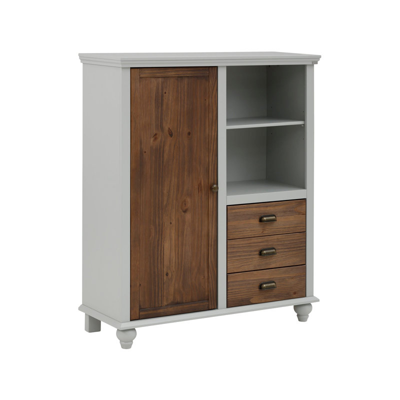 Fanchone 100cm Sideboard, Green/Natural