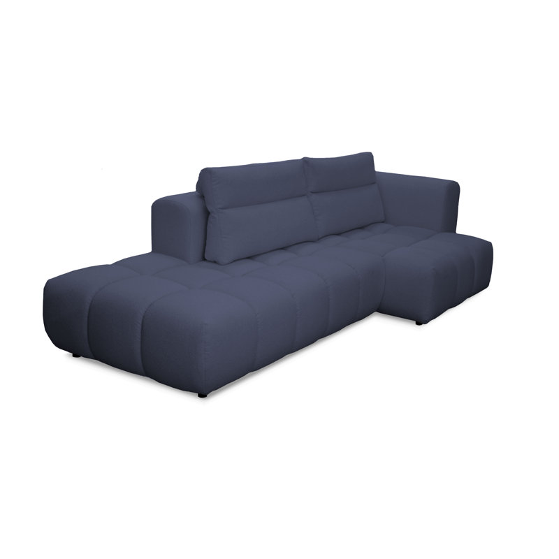 4 Seater Sofa & Chaise, Navy, Right Hand Facing