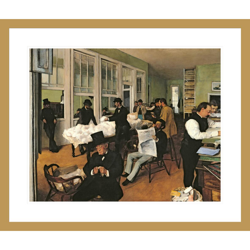 La cotonnade de la Nouvelle-Orléans par Edgar Degas, impression giclée encadrée, H 23,5 po x l 27,74 po