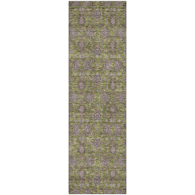 Premium Machine Washable Prisco Olive Rug