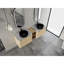 Modern Wall-mounted Bathroom Vanity With Art Sink And Storage, American White Oak