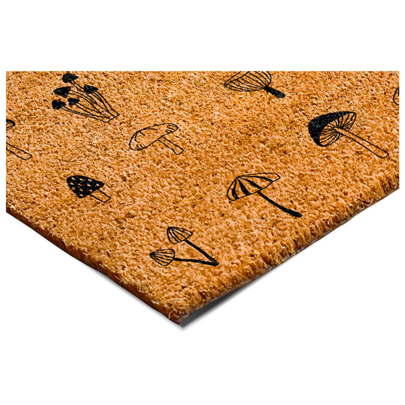 Non-Slip Doormat, 17" W x 29" L, Mushroom