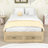 Wooden Platform Bed with 6 Drawers-212478041-212478044