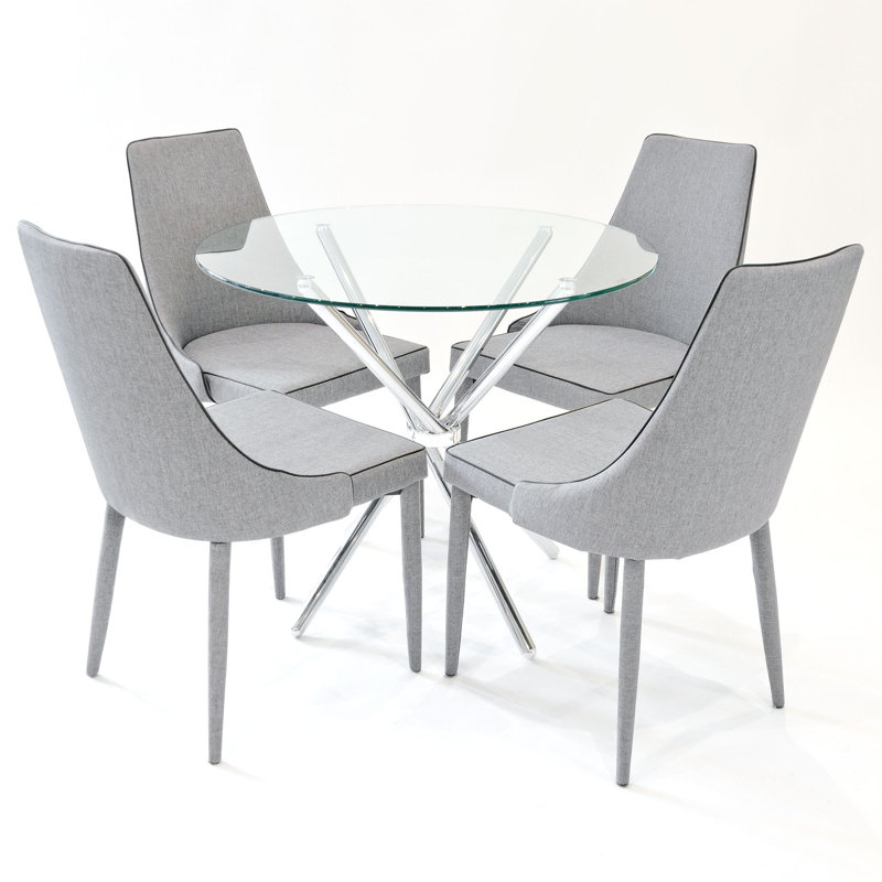 Broadmoor 4 - Person Dining Set, Grey