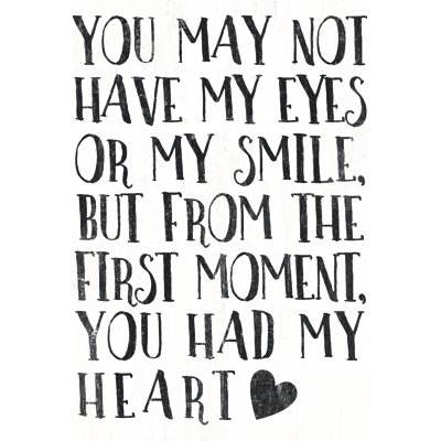 You Had My Heart Black Distress - Wrapped Canvas Print