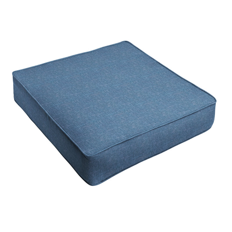 Outdoor Dining Chair Seat Cushion, 27" W x 23" D, Blue