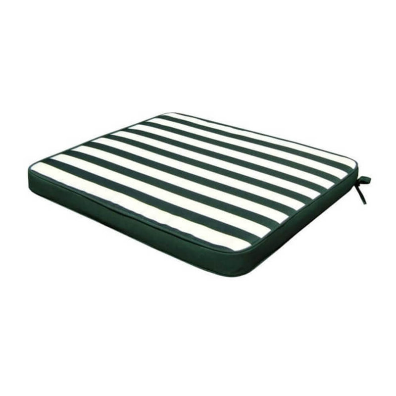 Seat Cushion, Green/White