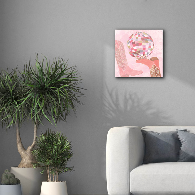 "Epo Graffiti" Disco Cowgirl 4 "par Yvette St. Amant, art mural sur toile, H 18 po x l 18 po x P 0,75 po