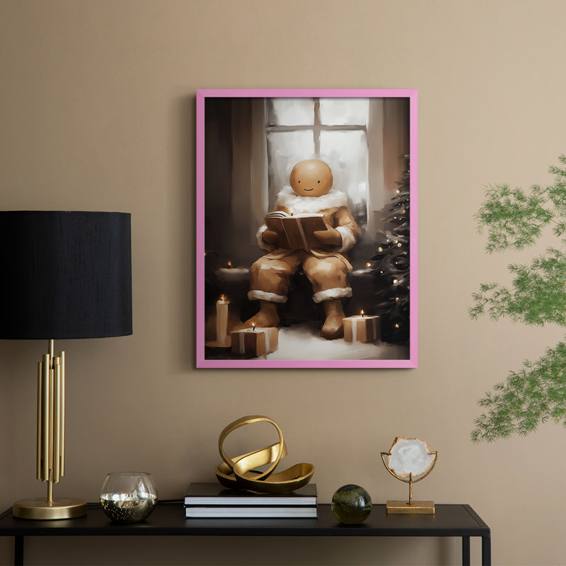Christmas Holiday Art -Series 2-CCXCVI Framed Print - Solid Wood, Vert, H 30 po x l 24 po
