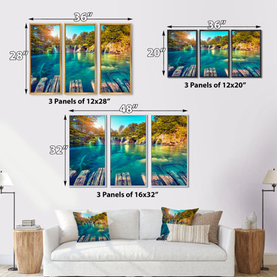 " Blue Waters In Plitvice Lakes " 3 - Pieces