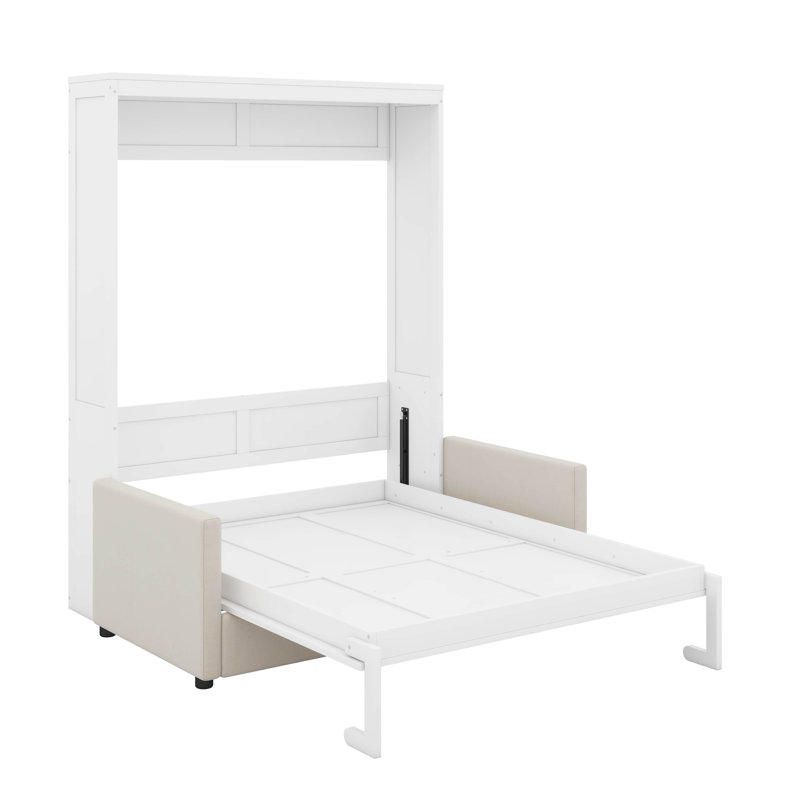 Grand lit escamotable avec coussin, Blanc