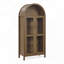 Armoire de rangement arquée avec lampe, cloisons réglables en verre-749850472