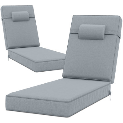 80" X 26" X 4" Outdoor  Olefin Chaise Lounge Cushions(Set Of 2)