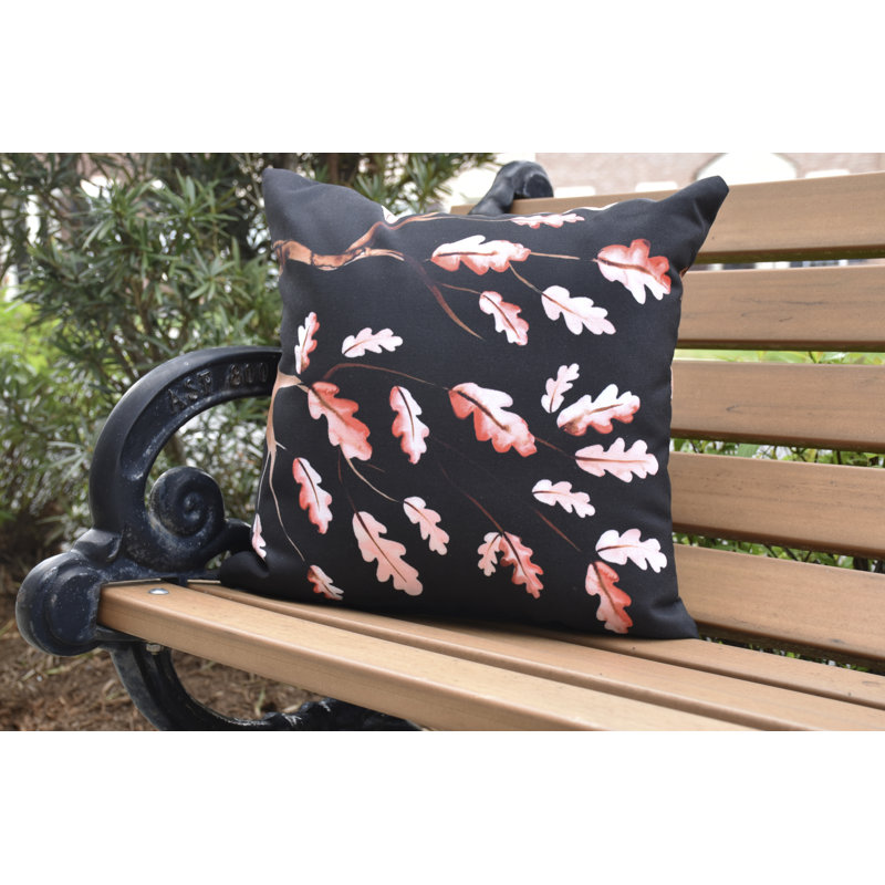 Housse de coussin d'extérieur carré en moisson et insert Harvest, Noir, 20 po x 20 po
