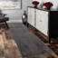 Tapis personnalisé de couleur unie gris à poils moyens antidérapant-429775991