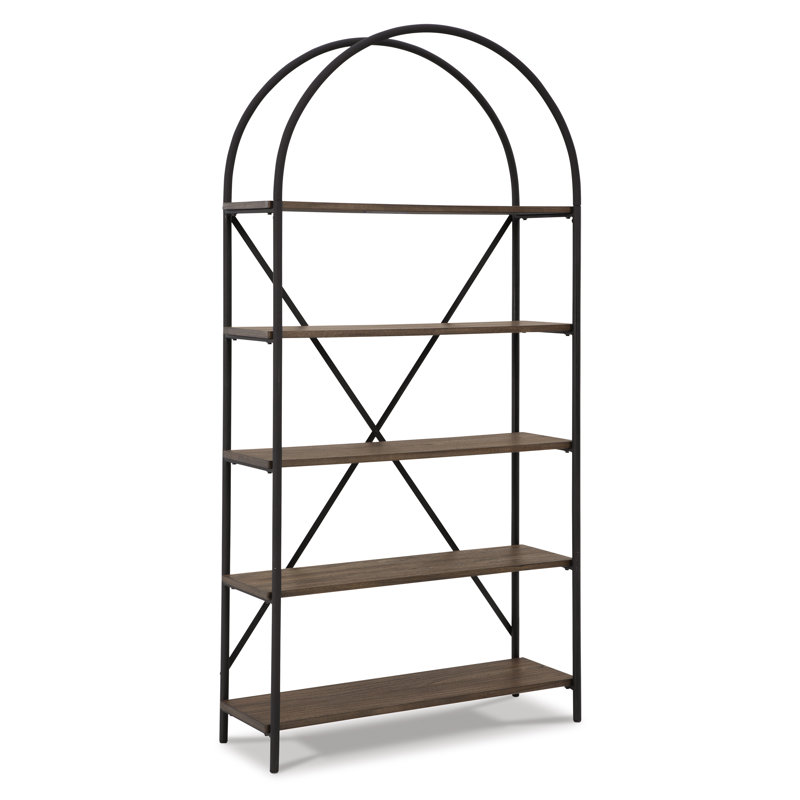 Étagère à livres en métal H 72,16 "x l 36" Risa