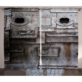 Polyester Semi Sheer Curtain Pair