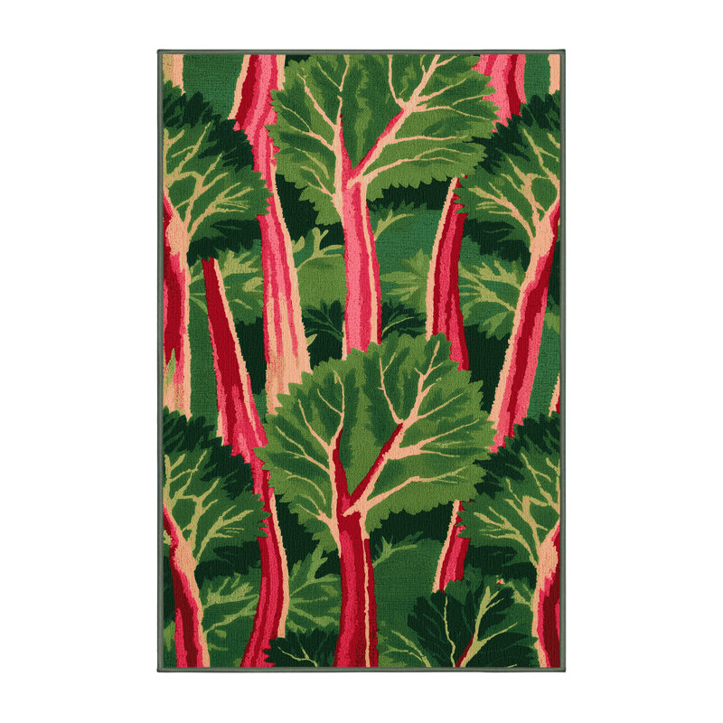  Tapis lavable en légumes Rhubarb, Rectangulaire 2 pi x 3 pi