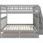 Lit double superposé au-dessus gris - deux tiroirs, rangement, pouvant accueillir 4 avec facilité, tiroirs sécuritaires et double, 4 refuges, maximisation de l'espace-850467738