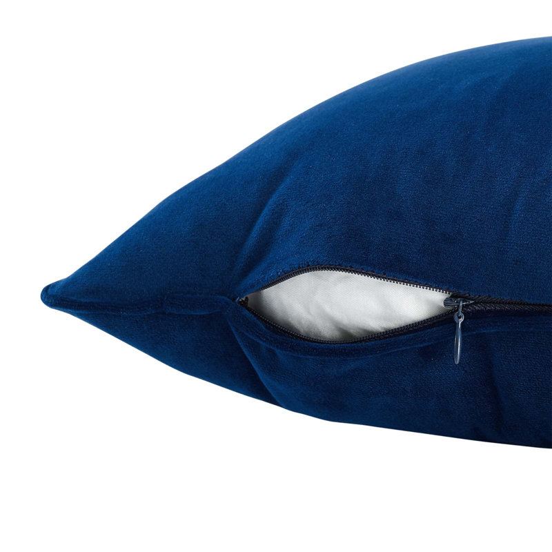 Enhance Lumbar Performance Velvet Throw Pillow by Modway, 15.5" x 23.5", Navy