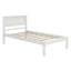 Lit plateforme simple en bois avec tête de lit Nithara-216061130