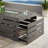 Aluminum Propane Outdoor Fire Pit Table with Hidden Fuel Tank Storage & Lid (Fully Assembled)-1540169201