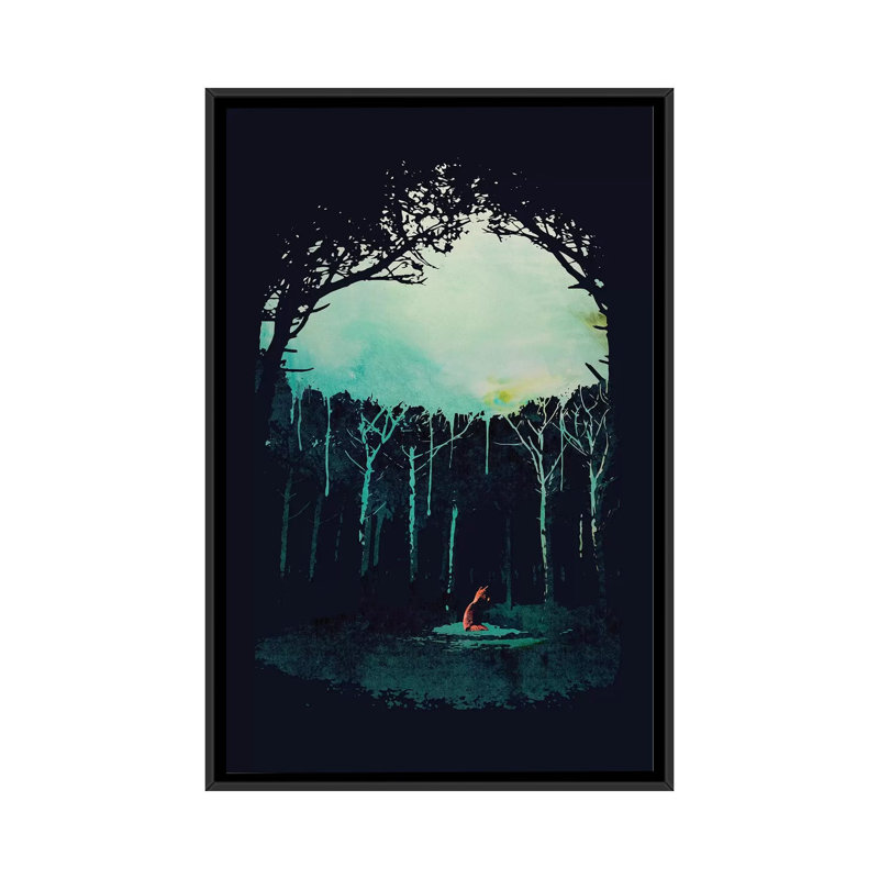 «deep, H 26 po x l 18 po x P 1,5 po, Toile encadrée noire