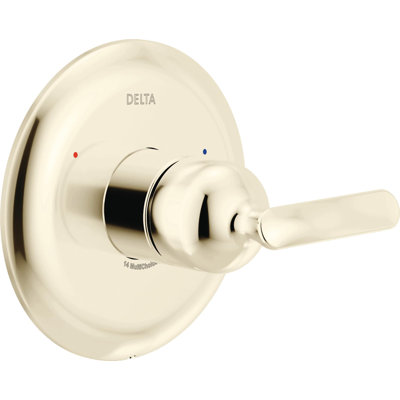 Delta Bonacci 14 Series Single-Function Valve Trim Kit, Polished Nickel Handle Set for Shower Faucet System, Lumicoat Polished Nickel (Valve Not Included)