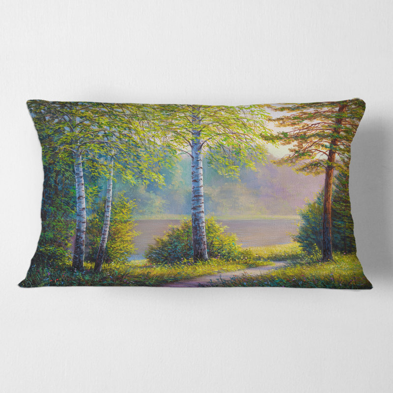 Subtle Evening Light Through the Trees I Rectangular Pillow Cover & Insert