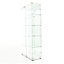 Classeur en verre trempé blanc, bande à DEL, porte verrouillable, dossier en miroir, convenant à un espace de vie principal, profondeur de 30,22 po-1467831671