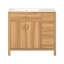 Meuble-lavabo en bois massif 36 po avec lavabo en céramique