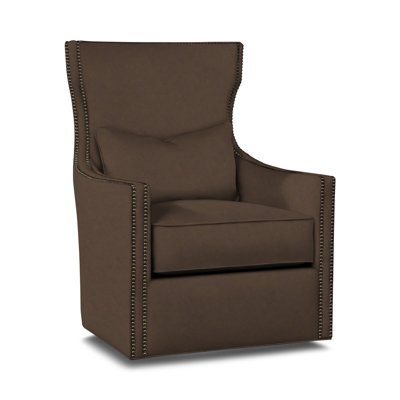 Upholstered Swivel Wingback Chair