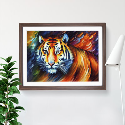 Tiger Painting Vol.3 Abstract 1 Piece Single Picture Frame Wall Art