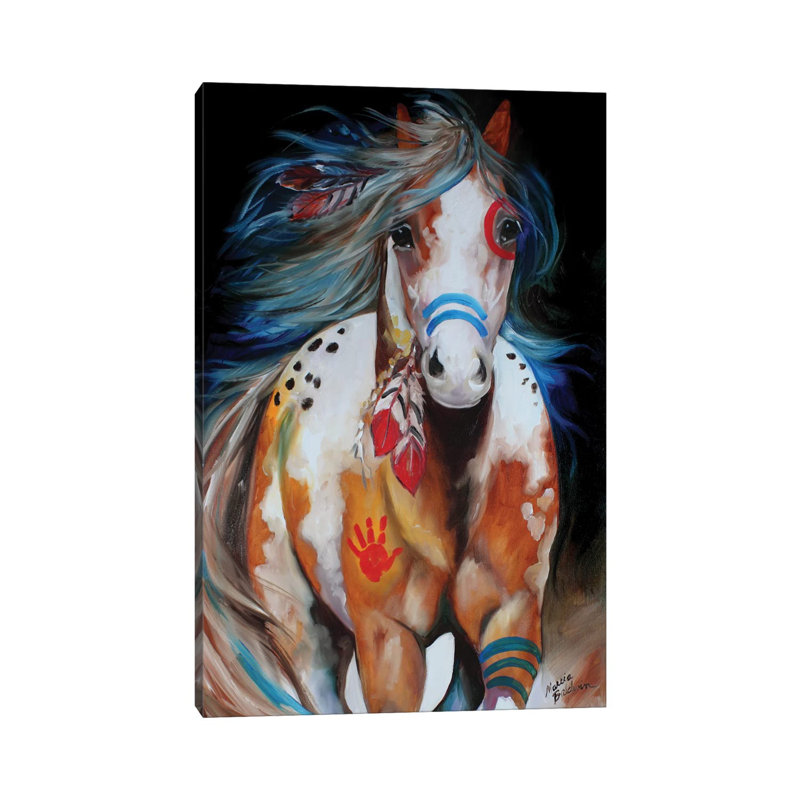 Brave The Indian War Horse by Marcia Baldwin - Wrapped Canvas Print, 45.72cm H x 30.48cm W x 1.91cm D