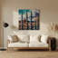 «Southwestern Plants Mormon Tea Plant 170», art mural en métal mauve