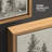 Vintage Pine Tree Drawing Classic Country Rustic Artwork - Extra Large Framed Wall Art Canvas Print-121834007-121834005