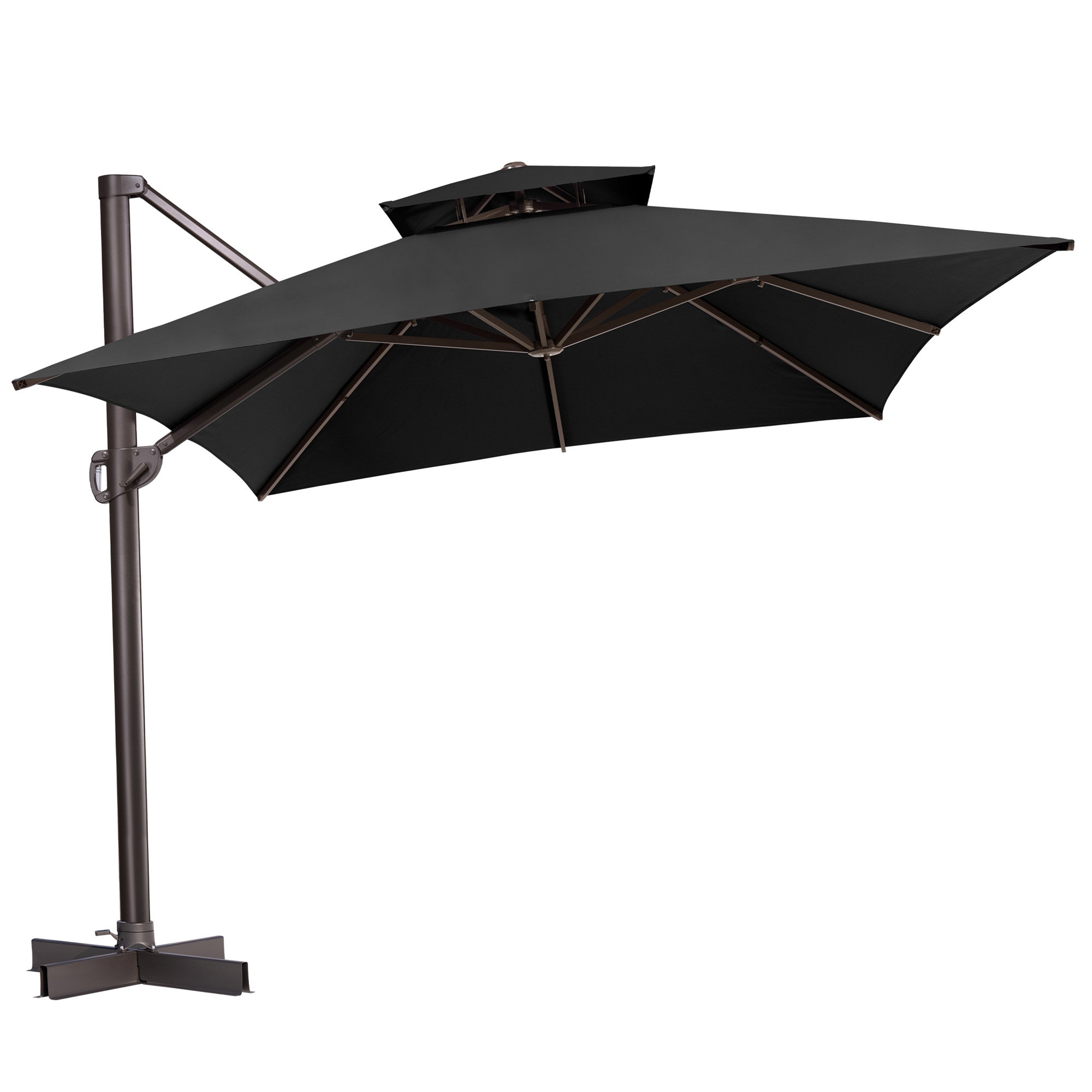 Freeport Park® Lowrie Outdoor 10 x 13 ft Offset Umbrella Patio ...