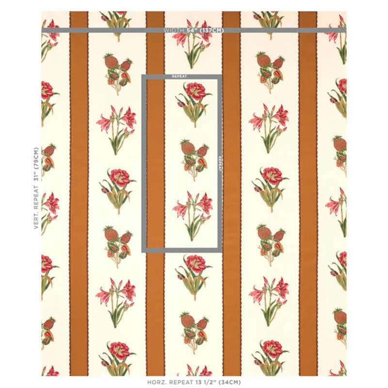Tissu à rayures Servilia, Chameau