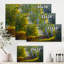 «Morning Sunlight Through The Birches II - Lake House», reproduction d'art murale-60160736-60160737