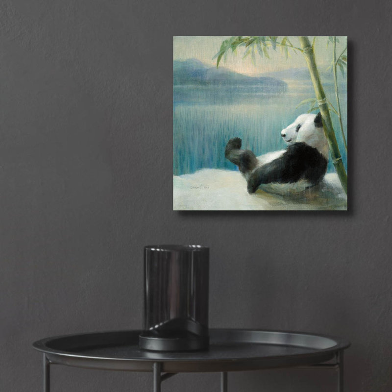  «Resting In Bamboo» par Danhui Nai, art mural en verre acrylique, 24 po x 24 po, H 12 po x l 12 po x P 0,13 po