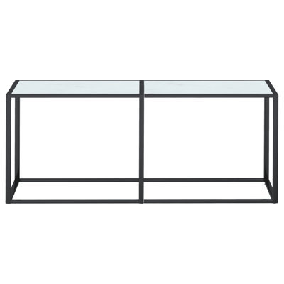 Hefling Glass Top Console Table