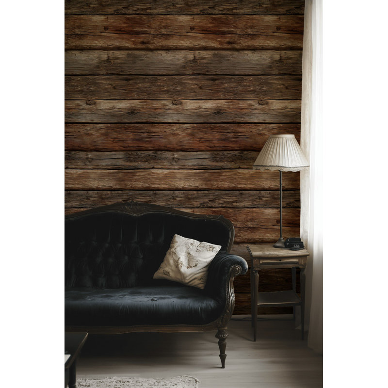Rustic Wood Wallpaper Timber Peel And Stick Cabin Wall Mural