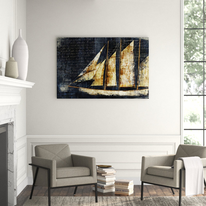Midnight Sail Print by Zoey Riley, Plexi, 40" H x 60" W